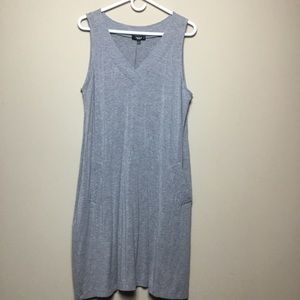 Gray Sleeveless Premise Plus Size Summer Dress